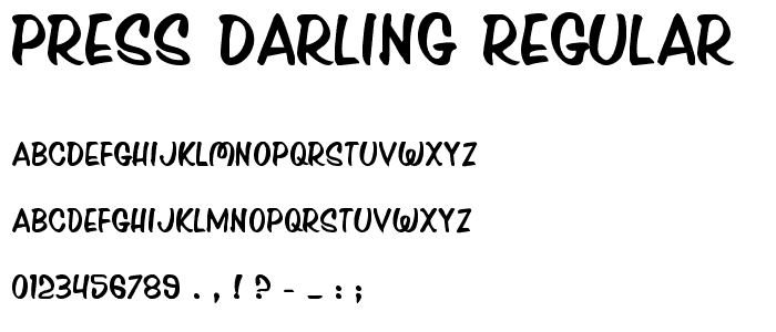 Press Darling Regular font
